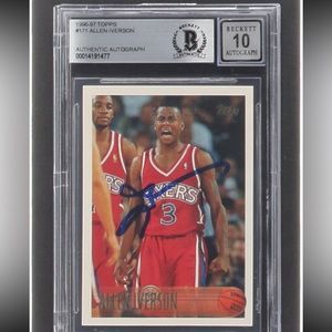 Allen Iverson autographed Philadelphia 76ers Rookie Card